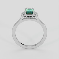 1.29 Ct. Bluish Green Sapphire Ring, Platinum 950 3