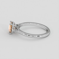 1.20 Ct. Padparadscha Sapphire Ring, Platinum 950 4
