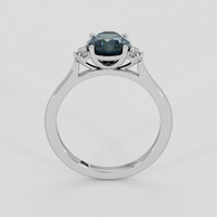 1.04 Ct. Bluish Green Sapphire Ring, Platinum 950 3