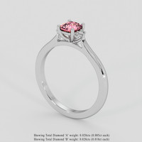 0.52 Ct. Padparadscha Sapphire Ring, Platinum 950 2