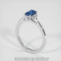 0.66 Ct. Sapphire Ring, Platinum 950 2