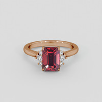 2.80 Ct. Red Garnet Ring, 14K Rose Gold 1