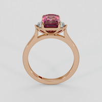 2.80 Ct. Red Garnet Ring, 14K Rose Gold 3