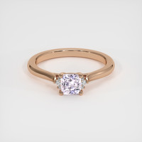 0.63 Ct. Purplish Pink Sapphire Ring, 14K Rose Gold 1