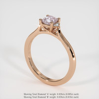 0.63 Ct. Purplish Pink Sapphire Ring, 14K Rose Gold 2
