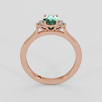 1.20 Ct. Bluish Green Sapphire Ring, 14K Rose Gold 3