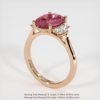 3.06 Ct. Padparadscha Sapphire Ring, 18K Rose Gold 2