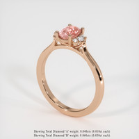 1.12 Ct. Padparadscha Sapphire Ring, 18K Rose Gold 2
