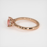 1.12 Ct. Padparadscha Sapphire Ring, 18K Rose Gold 4