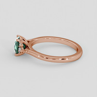 1.20 Ct. Bluish Green Sapphire Ring, 18K Rose Gold 4