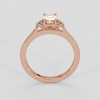 0.95 Ct. Padparadscha Sapphire Ring, 18K Rose Gold 3