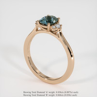 1.19 Ct. Sapphire Ring, 18K Rose Gold 2
