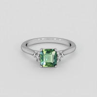 1.17 Ct. Green Sapphire Ring, Silver 1