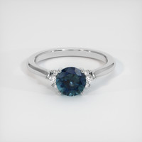 1.56 Ct. Greenish Blue Sapphire Ring, 10K White Gold 1