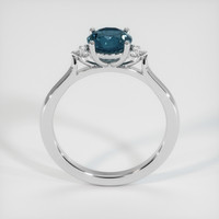1.56 Ct. Greenish Blue Sapphire Ring, 10K White Gold 3