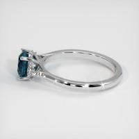 1.56 Ct. Greenish Blue Sapphire Ring, 10K White Gold 4