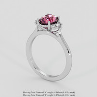1.75 Ct. Pink Malaya Garnet Ring, 10K White Gold 2