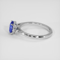 1.14 Ct. Blue Sapphire Ring, 10K White Gold 4