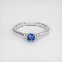0.59 Ct. Blue Sapphire Ring, 10K White Gold 1