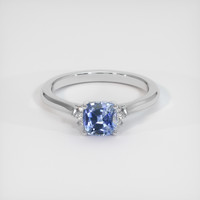 1.05 Ct. Blue Sapphire Ring, 10K White Gold 1