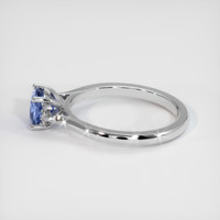 1.05 Ct. Blue Sapphire Ring, 10K White Gold 4