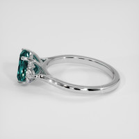 2.45 Ct. Bluish Green Topaz Ring, 14K White Gold 4