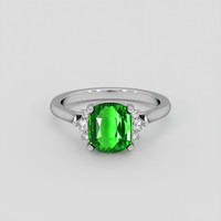 2.99 Ct. Tsavorite Garnet Ring, 14K White Gold 1
