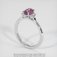1.57 Ct. Bi Color Sapphire Ring, 14K White Gold 2