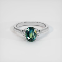 2.00 Ct. Bi Color Sapphire Ring, 14K White Gold 1