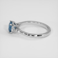 1.18 Ct. Blue Sapphire Ring, 14K White Gold 4