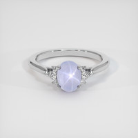 3.27 Ct. Bluish Purple Sapphire Ring, 14K White Gold 1