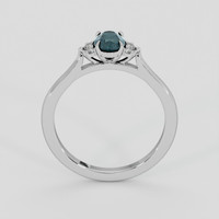 1.03 Ct. Bluish Green Sapphire Ring, 14K White Gold 3