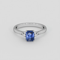 1.75 Ct. Blue Sapphire Ring, 14K White Gold 1