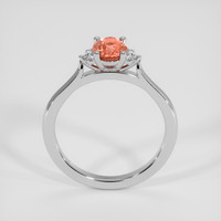 1.00 Ct. Padparadscha Sapphire Ring, 14K White Gold 3