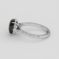 3.84 Ct. Black Sapphire Ring, 14K White Gold 4