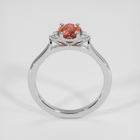 1.21 Ct. Padparadscha Sapphire Ring, 14K White Gold 3