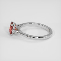 1.21 Ct. Padparadscha Sapphire Ring, 14K White Gold 4