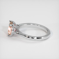 1.58 Ct. Padparadscha Sapphire Ring, 14K White Gold 4