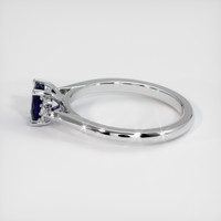 0.58 Ct. Blue Sapphire Ring, 14K White Gold 4