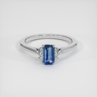 0.66 Ct. Sapphire Ring, 14K White Gold 1