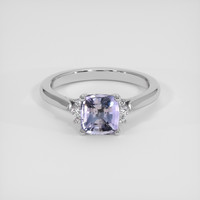 1.34 Ct. Purple Sapphire Ring, 14K White Gold 1