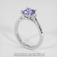 1.34 Ct. Purple Sapphire Ring, 14K White Gold 2