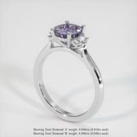 2.17 Ct. Sapphire Ring, 14K White Gold 2