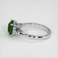 3.03 Ct. Bluish Green Sapphire Ring, 14K White Gold 4