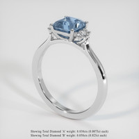 1.58 Ct. Sapphire Ring, 18K White Gold 2