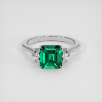 2.02 Ct. Emerald Ring, 18K White Gold 1