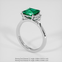 2.02 Ct. Emerald Ring, 18K White Gold 2
