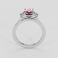 1.75 Ct. Pink Malaya Garnet Ring, 18K White Gold 3