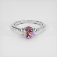 1.57 Ct. Bi Color Sapphire Ring, 18K White Gold 1
