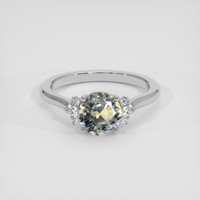 1.65 Ct. Bi Color Sapphire Ring, 18K White Gold 1
